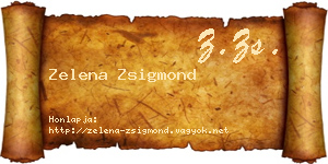 Zelena Zsigmond névjegykártya